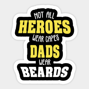 Cool Men Heroes Dad Beard Father Days Gift Sticker